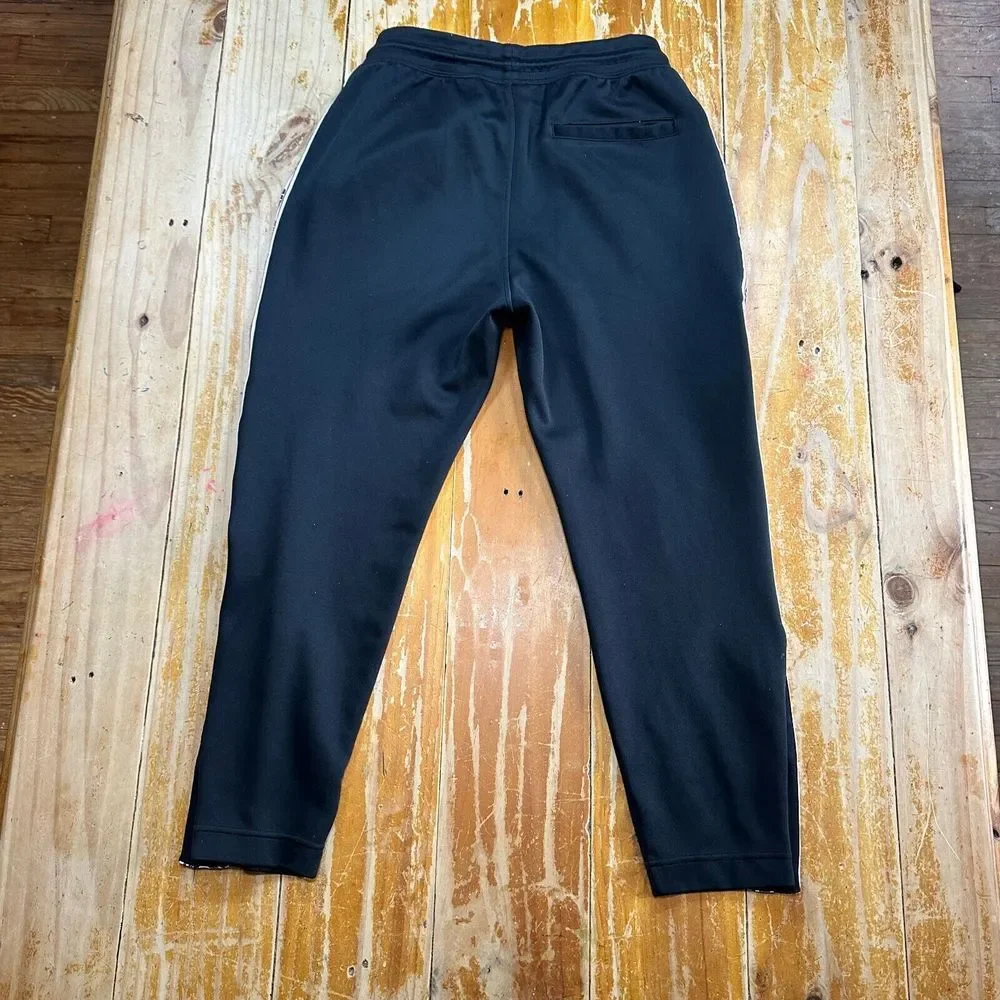Vintage Nike Pants Womens Medium Black Graphic Line Red Tag Fleece‎ 25